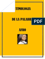 Etimologia de La Palabra Afro