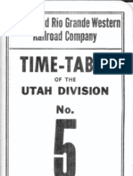 D&RGW Utah Division Employee Timetable #5 Oct 1 1965