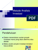 Ekonomi Teknik: Metode Analisis Investasi