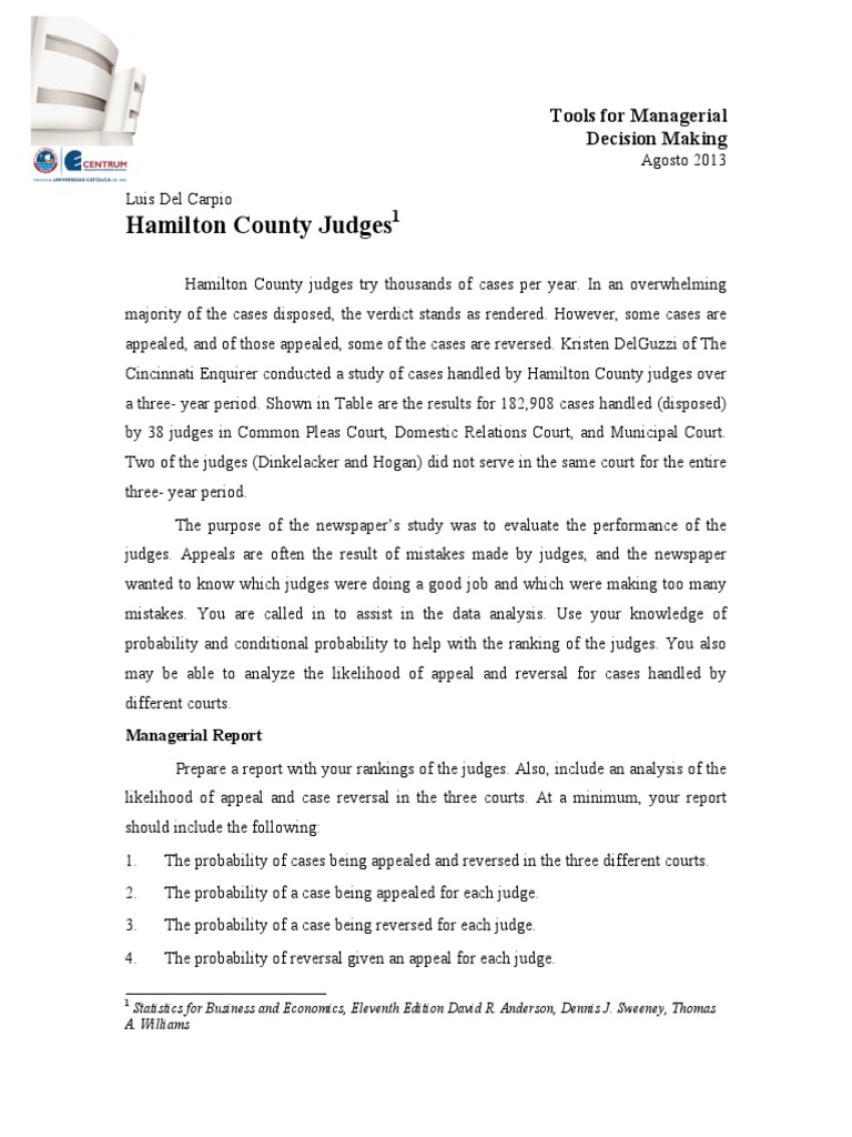 Judge Performance Analysis in Hamilton County | PDF
