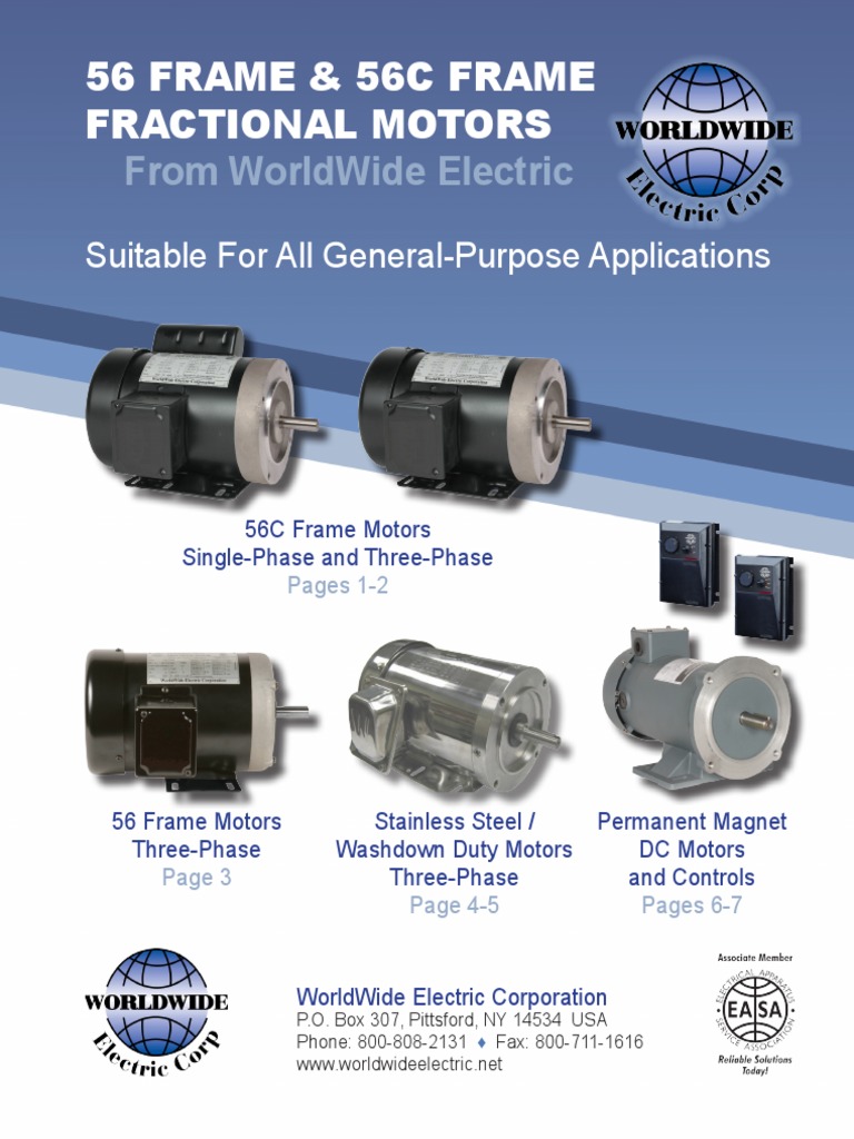 56 Frame 56c Frame Fractional Motors Electric Motor Amplifier