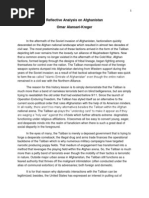 Reflective Analysis on Afghanistan