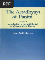 Volume 1 Introduction To The Astadhyayi As A Grammatical Device