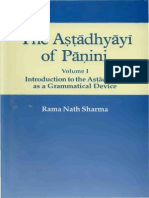 Volume 1 Introduction To The Astadhyayi As A Grammatical Device