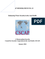 CSCAP Memo No.23 - Enhancing Water Security in the Asia Pacific