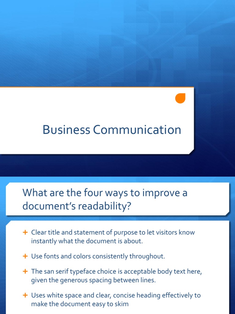 Business Communication | PDF | Typefaces | Written Communication