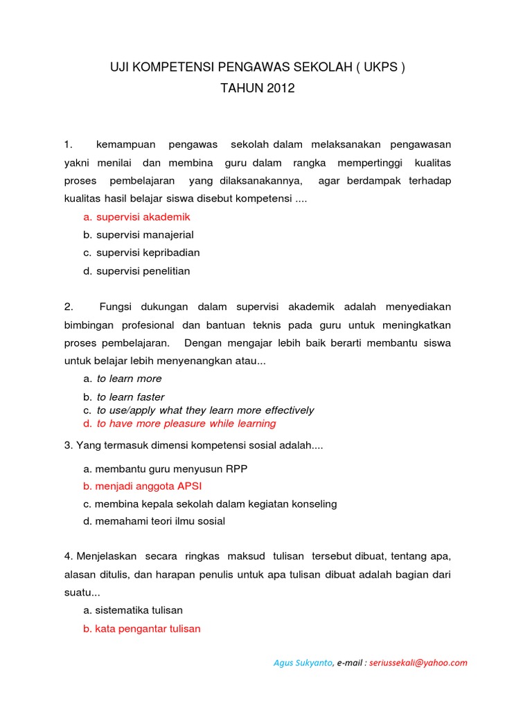 Ukps Soaldan Kunci Jawabannya