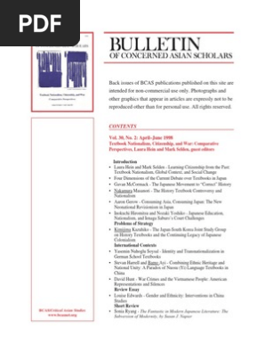 Bulletin Of Concerned Asian Scholars Pdf Cold War Empire Of Japan