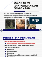 Kuliah 9 Pertanian Pangan Dan Non-Pangan