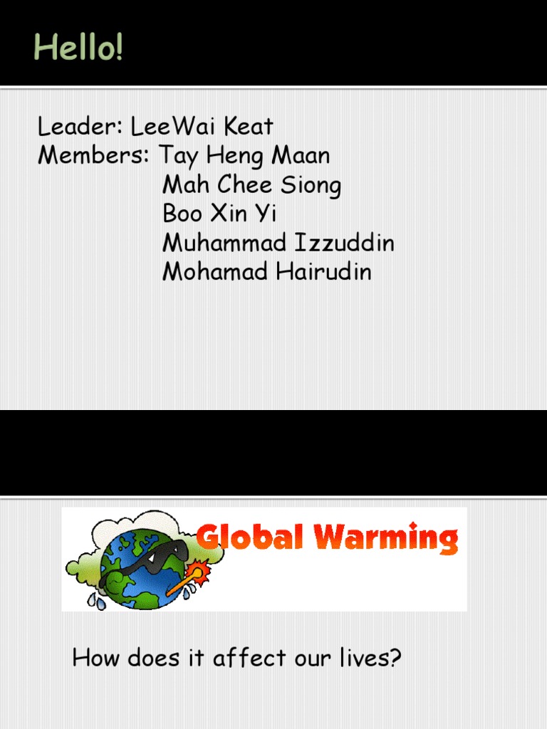 Presentation Global Warming | PDF