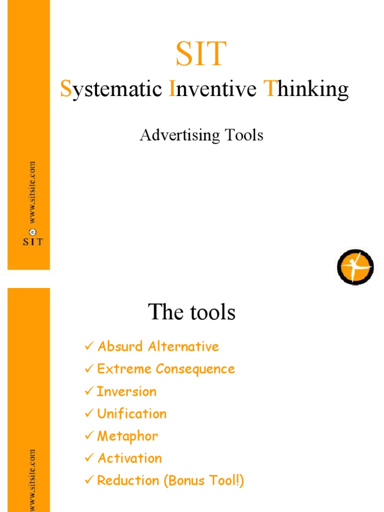 Systematic Inventive Thinking Tools | PDF | Computers