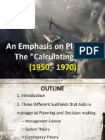 An Emphasis On Planning - The Calculating Era (1950 - 1970) Updated