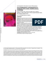 Electromagnetic Hypersensitivity Evidence for a Novel Neurological Syndrome Di D E McCarty Et Al 02-08-11