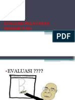 Evaluasi Pelayanan Rehabilitasi