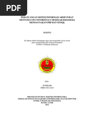 Perancangan Sistem Informasi Arsip Surat