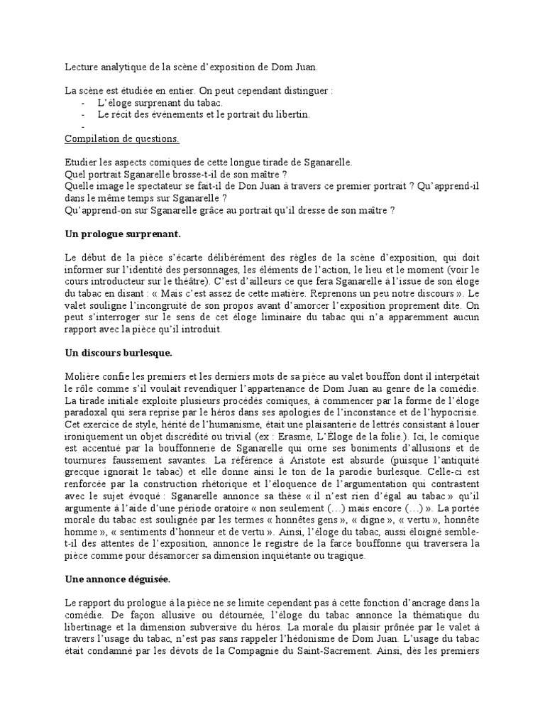 dissertation dom juan est il comique