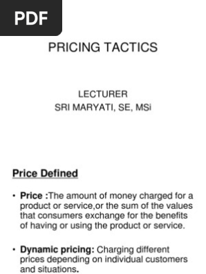 Pricing
