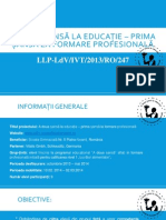 A Doua Șansă La Educație – Prima Șansă la formare profesională