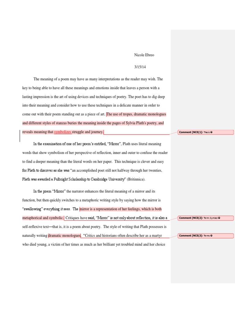 College essay final draft picture