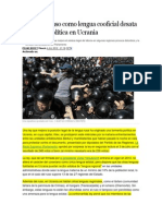 El Uso Del Ruso Como Lengua Cooficial Desata Una Crisis Política en Ucrania