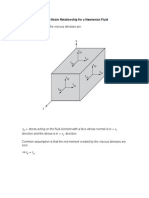 Stress-Strain Relationship For A Newtonian Fluid: Ij I J