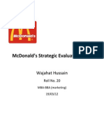 100583528 Strategic Evaluation of McDonald