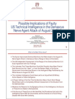 Possible Implications of Faulty US Technical Intelligence in the Damascus Nerve Agent Attack of August 21, 2013