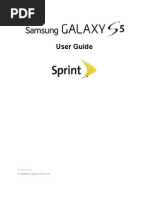 Sprint Samsung Galaxy S5 User Manual SM G900P, Kitkat, English