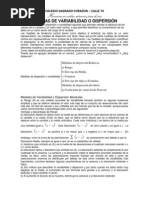 Medidas de Variabilidad o Dispersión
