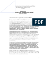 Coalición Trinacional para La Defensa de La Educación Pública