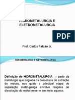 Processos de Hidro e Eletrometalurgia