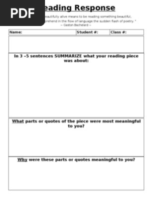 Reading Response