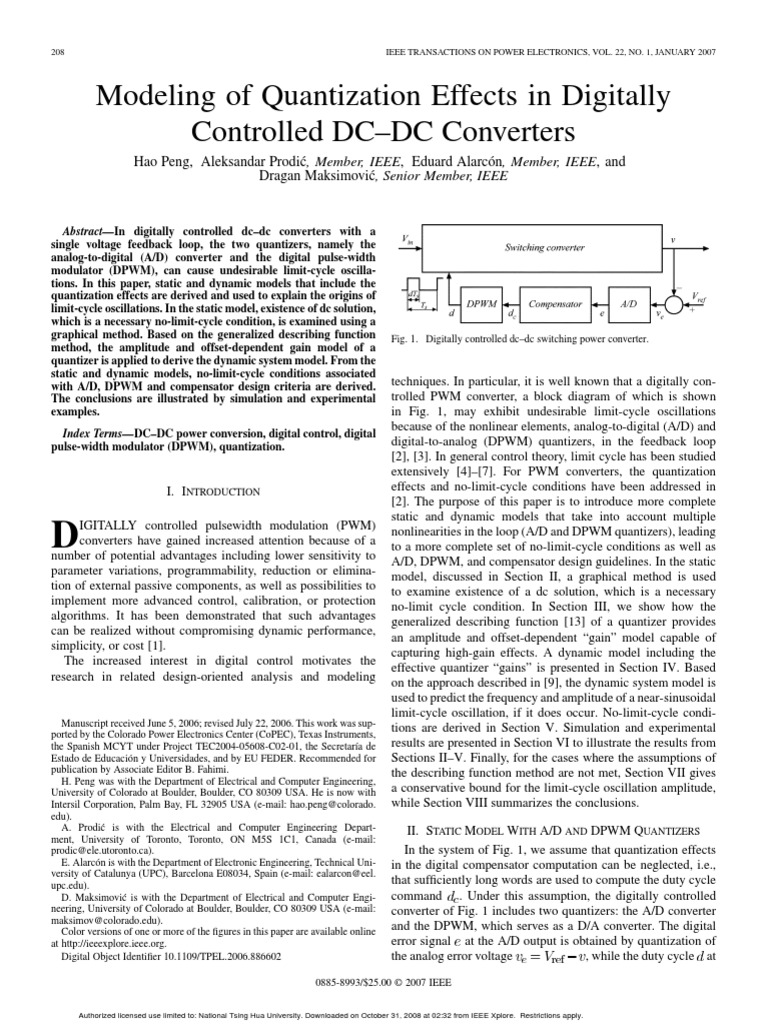 Modeling of Quantization Effects | PDF | Analog To Digital Converter ...