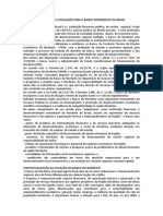 Finalidades Essenciais e Legislação Para o Banco Donordeste Do Brasil