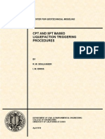 CPT and SPT Based Liquefaction Triggering Procedures