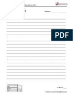 Writing Part I: Fce Preparation Course - Writing Answer Sheet