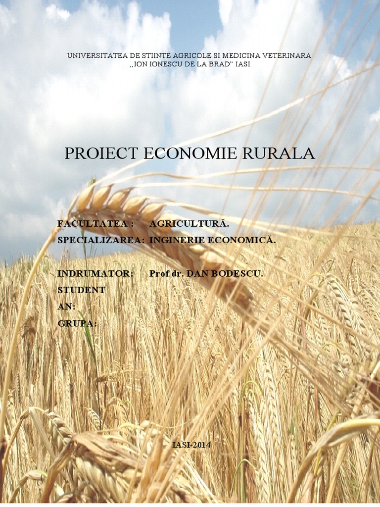 PROIECT ECONOMIE Rurala | PDF