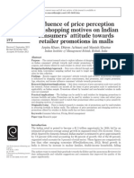 Influence of price perceptions and shopping motives on Indian consumers’ attitude towards retailer promotions