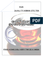 FOR Premium Quality Assam CTC Tea: Free Home Delivery Twice A Week