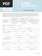 Application For Admission