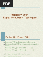 Probability Error of PSK, FSK