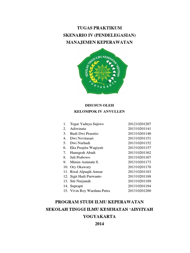 Tugas Praktikum Skenario Iv (Pendelegasian) Manajemen