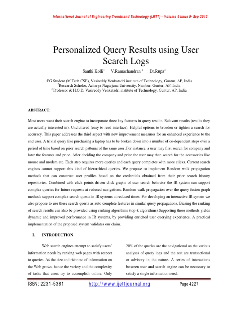 Personalized Search Results Optimization | PDF | Information Retrieval ...