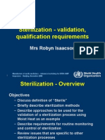 Sterilization - Validation, Qualification Requirements: Mrs Robyn Isaacson