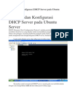 Instalasi Dan Konfigurasi DHCP Server Pada Ubuntu Server