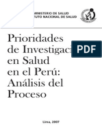Prioridades de Investigación Salud Perú