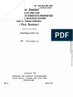 Indian Standard: Methods of Test For Determination of Strength Properties Ol? Natural Building Stones