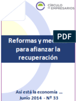 Reformas y Medidas para Afianzar La Recuperación-Así Está La Economía-Junio 2014-Círculo de Empresarios