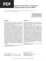 Efeitos Do Treinamento de Futsal Sobre a Composição Corporal