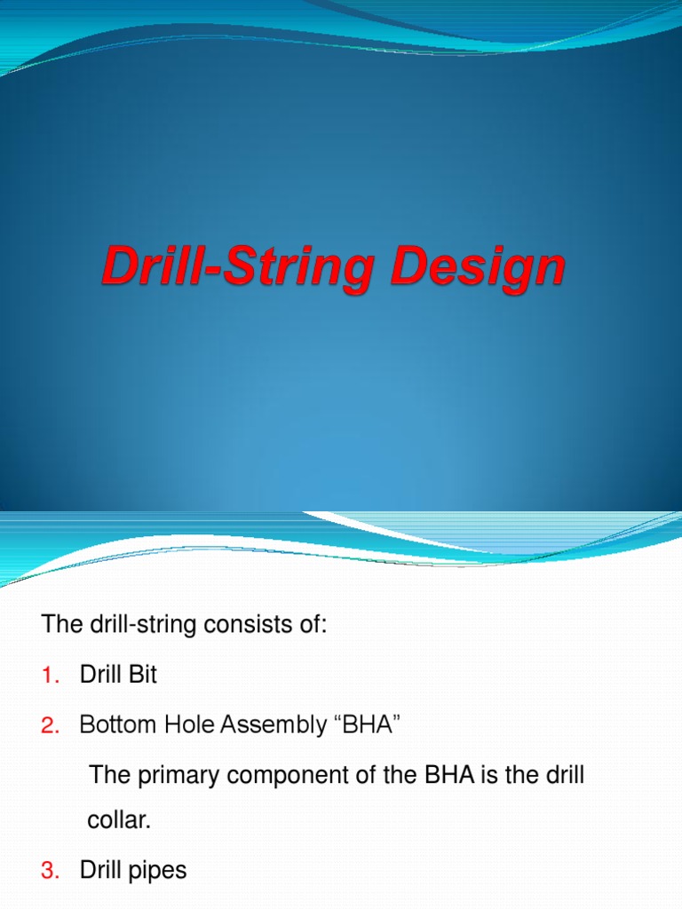 Drill String Design 2 PDF Bending Chemical Engineering